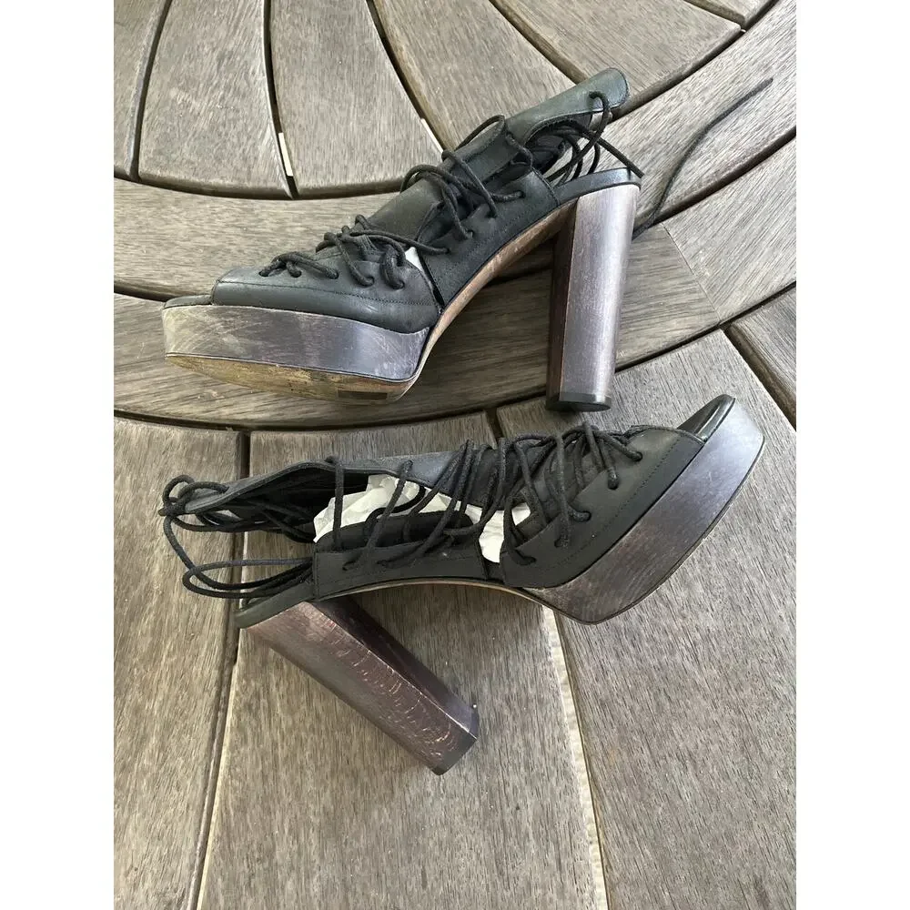 LD Tuttle x Creatures of Comfort lace up open Toe Sandals heels 38.5